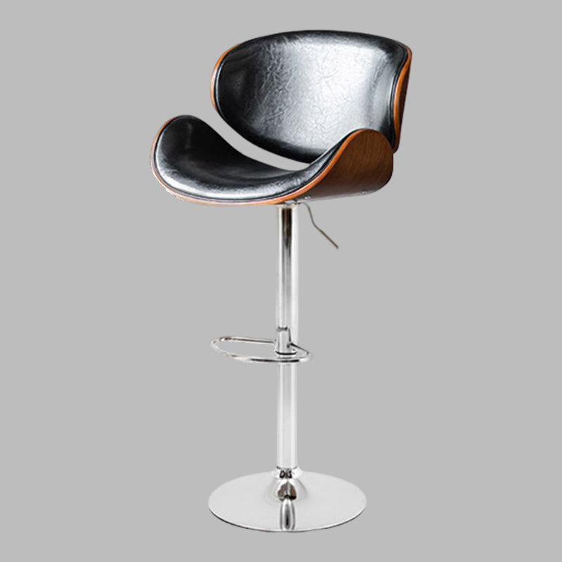 Modern Liftable Bar-stool PU Leather Counter Bar Stool with Metal Legs Clearhalo 'Bar Furniture' 'Bar Stools' 'bar_stools' 'Furniture' 'furniture_bar_stools' 'Kitchen & Dining Furniture' 4830415