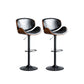 Modern Liftable Bar-stool PU Leather Counter Bar Stool with Metal Legs Brown-Black Set of 2 Clearhalo 'Bar Furniture' 'Bar Stools' 'bar_stools' 'Furniture' 'furniture_bar_stools' 'Kitchen & Dining Furniture' 4830418