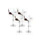 Modern Liftable Bar-stool PU Leather Counter Bar Stool with Metal Legs White-Brown Set of 4 Clearhalo 'Bar Furniture' 'Bar Stools' 'bar_stools' 'Furniture' 'furniture_bar_stools' 'Kitchen & Dining Furniture' 4830427