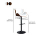 Modern Liftable Bar-stool PU Leather Counter Bar Stool with Metal Legs Clearhalo 'Bar Furniture' 'Bar Stools' 'bar_stools' 'Furniture' 'furniture_bar_stools' 'Kitchen & Dining Furniture' 4830428