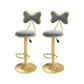 Scandinavian Design Upholstered Bar Stools with Fabric Round Stools with Footrest Grey 2 Piece Set Bar Stool(31"H) Clearhalo 'Bar Furniture' 'Bar Stools' 'bar_stools' 'furn' 'furn_bar_stools' 'Furniture' 'furniture_bar_stools' 'Kitchen & Dining Furniture' 4830431