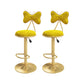 Scandinavian Design Upholstered Bar Stools with Fabric Round Stools with Footrest Yellow 2 Piece Set Bar Stool(31"H) Clearhalo 'Bar Furniture' 'Bar Stools' 'bar_stools' 'furn' 'furn_bar_stools' 'Furniture' 'furniture_bar_stools' 'Kitchen & Dining Furniture' 4830435