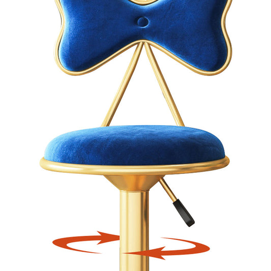 Scandinavian Design Upholstered Bar Stools with Fabric Round Stools with Footrest Clearhalo 'Bar Furniture' 'Bar Stools' 'bar_stools' 'furn' 'furn_bar_stools' 'Furniture' 'furniture_bar_stools' 'Kitchen & Dining Furniture' 4830443