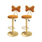 Scandinavian Design Upholstered Bar Stools with Fabric Round Stools with Footrest Orange 2 Piece Set Bar Stool(31"H) Clearhalo 'Bar Furniture' 'Bar Stools' 'bar_stools' 'furn' 'furn_bar_stools' 'Furniture' 'furniture_bar_stools' 'Kitchen & Dining Furniture' 4830444
