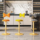 Scandinavian Design Upholstered Bar Stools with Fabric Round Stools with Footrest Clearhalo 'Bar Furniture' 'Bar Stools' 'bar_stools' 'furn' 'furn_bar_stools' 'Furniture' 'furniture_bar_stools' 'Kitchen & Dining Furniture' 4830449