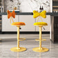 Scandinavian Design Upholstered Bar Stools with Fabric Round Stools with Footrest Clearhalo 'Bar Furniture' 'Bar Stools' 'bar_stools' 'furn' 'furn_bar_stools' 'Furniture' 'furniture_bar_stools' 'Kitchen & Dining Furniture' 4830450