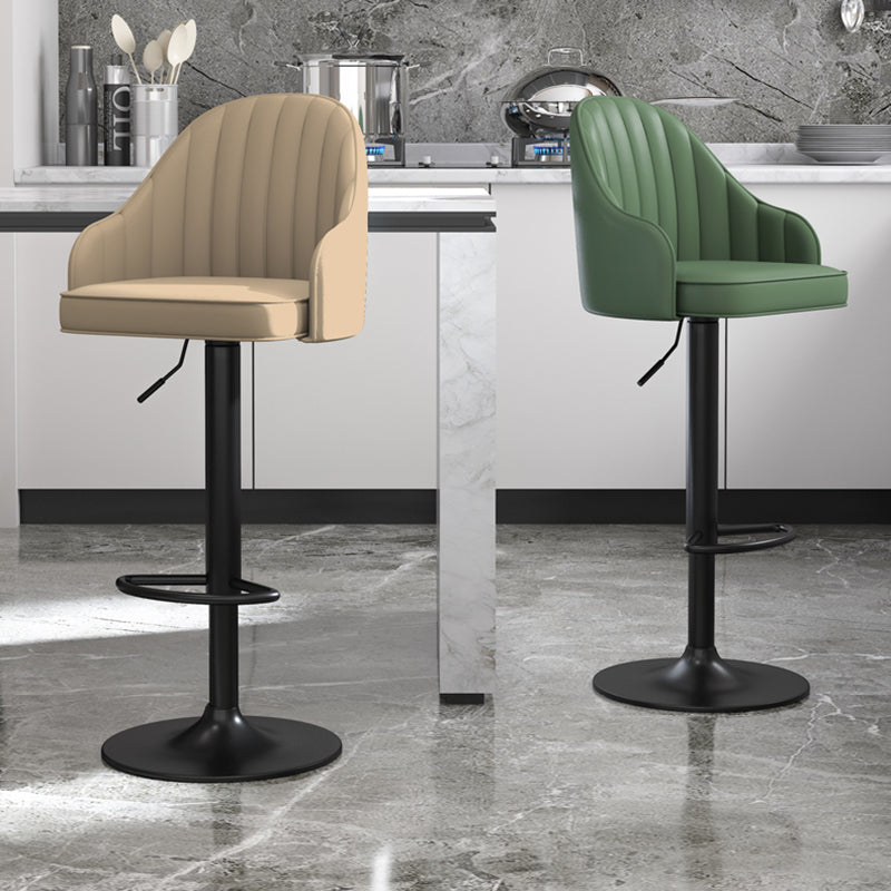 Modern Style Bar-stool PU Leather Counter Bar Stool with Metal Legs for Bristol Clearhalo 'Bar Furniture' 'Bar Stools' 'bar_stools' 'furn' 'furn_bar_stools' 'Furniture' 'furniture_bar_stools' 'Kitchen & Dining Furniture' 4830468