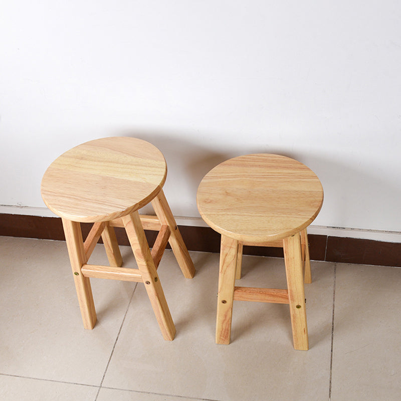 Minimalist Design Solid Wood Bar Stool Backless Counter Chair with Wood Base Clearhalo 'Bar Furniture' 'Bar Stools' 'bar_stools' 'furn' 'furn_bar_stools' 'Furniture' 'furniture_bar_stools' 'Kitchen & Dining Furniture' 4830508