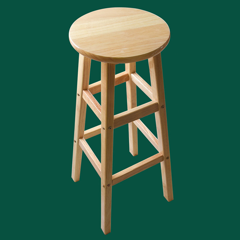 Minimalist Design Solid Wood Bar Stool Backless Counter Chair with Wood Base Clearhalo 'Bar Furniture' 'Bar Stools' 'bar_stools' 'furn' 'furn_bar_stools' 'Furniture' 'furniture_bar_stools' 'Kitchen & Dining Furniture' 4830512