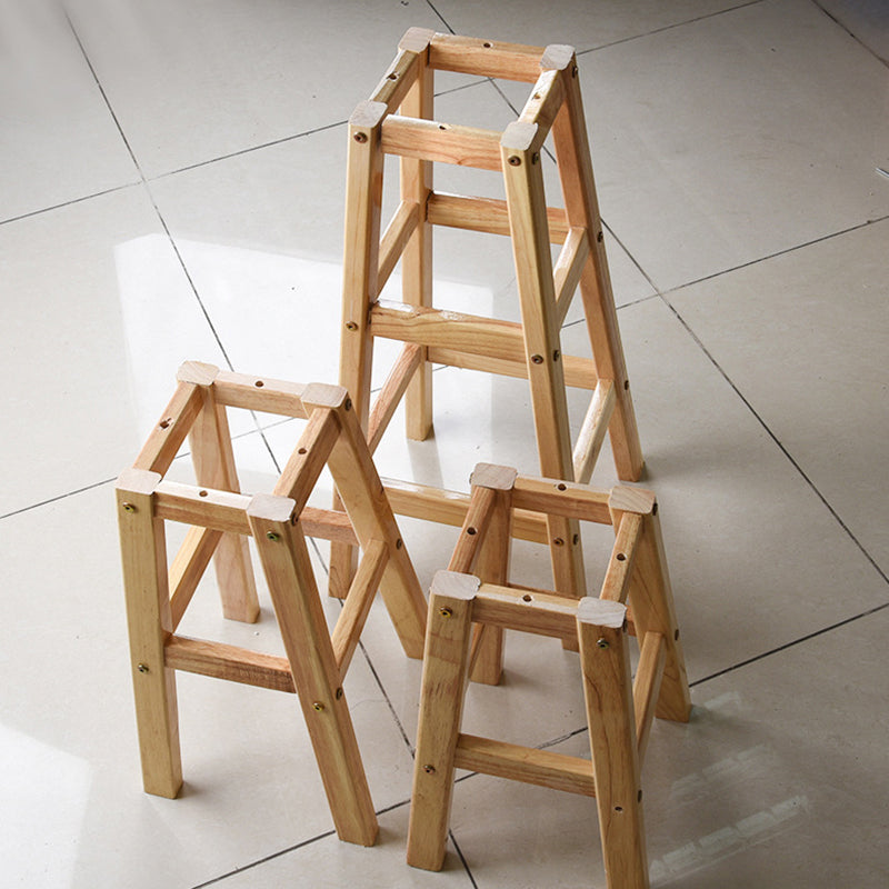 Minimalist Design Solid Wood Bar Stool Backless Counter Chair with Wood Base Clearhalo 'Bar Furniture' 'Bar Stools' 'bar_stools' 'furn' 'furn_bar_stools' 'Furniture' 'furniture_bar_stools' 'Kitchen & Dining Furniture' 4830513