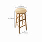 Minimalist Design Solid Wood Bar Stool Backless Counter Chair with Wood Base Clearhalo 'Bar Furniture' 'Bar Stools' 'bar_stools' 'furn' 'furn_bar_stools' 'Furniture' 'furniture_bar_stools' 'Kitchen & Dining Furniture' 4830519