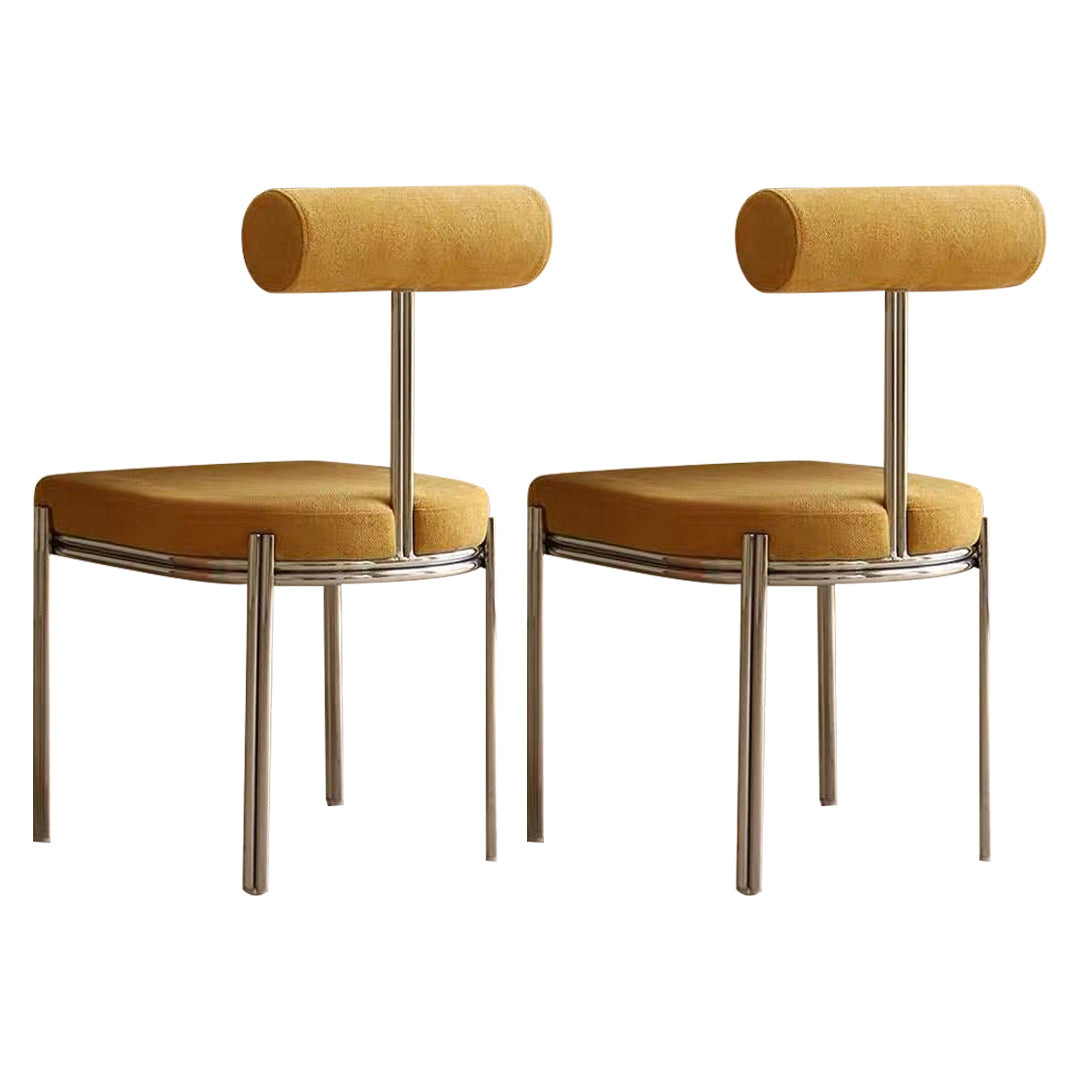 Modern Solid Wood Dining Table Set 1/2/3/4 Pieces Dining Set for Home Use 2 Yellow Chairs Clearhalo 'Dining Room Sets' 'Dining Tables & Seating' 'dining_room_set' 'furn' 'furn_dining_room_set' 'Furniture' 'furniture_dining_room_set' 'Kitchen & Dining Furniture' 4830522