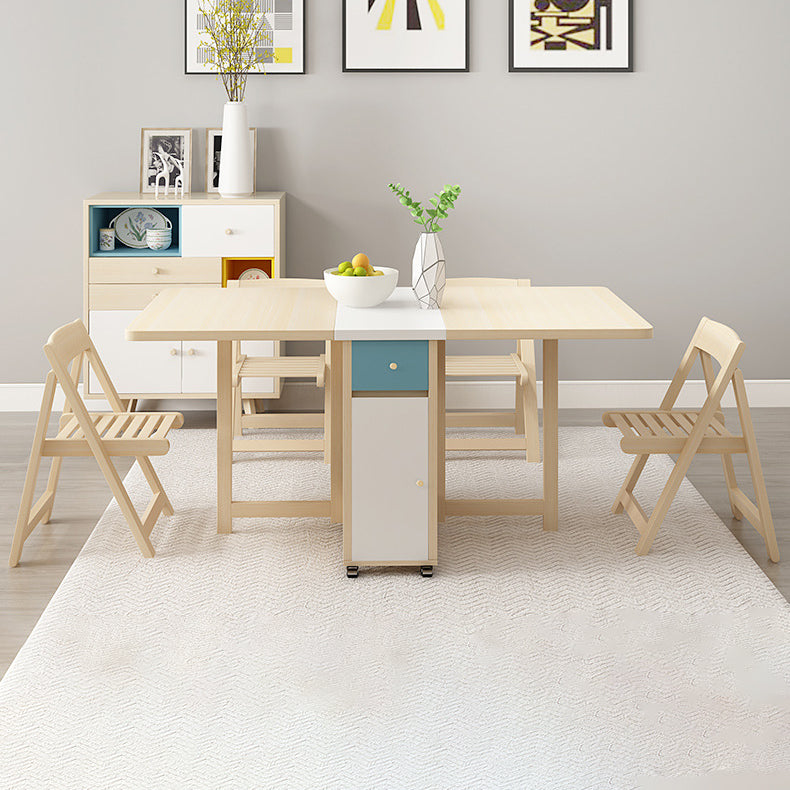 Modern Folding Dining Table Set 1/2/3/5 Pieces Dining Set for Home Use Clearhalo 'Dining Room Sets' 'Dining Tables & Seating' 'dining_room_set' 'furn' 'furn_dining_room_set' 'Furniture' 'furniture_dining_room_set' 'Kitchen & Dining Furniture' 4830543