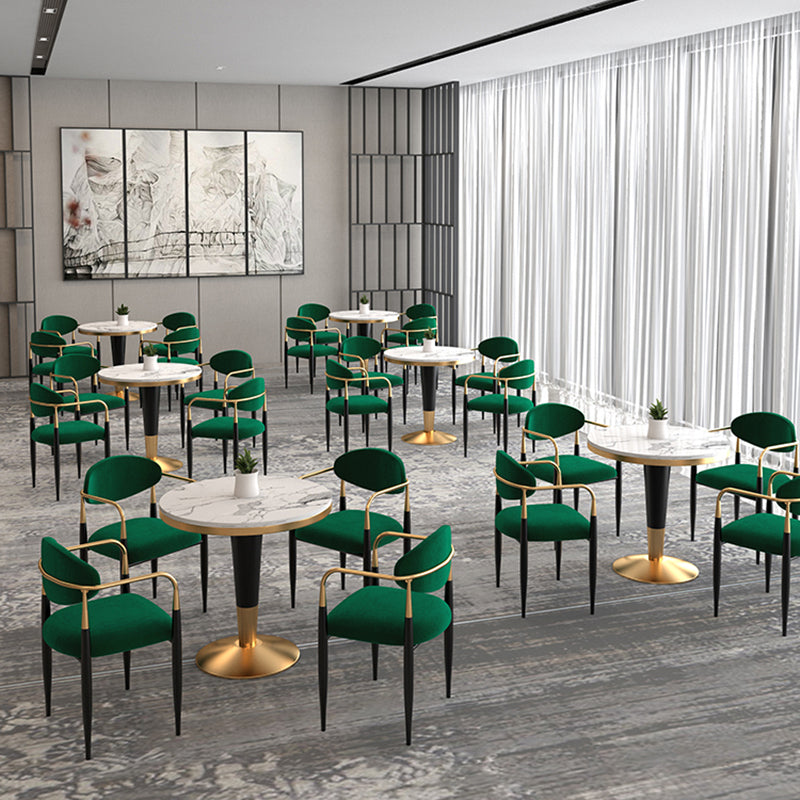 Glam Style Sintered Stone Dining Set 1/2/4/5 Pieces Dining Set for Dining Areas Clearhalo 'Dining Room Sets' 'Dining Tables & Seating' 'dining_room_set' 'furn' 'furn_dining_room_set' 'Furniture' 'furniture_dining_room_set' 'Kitchen & Dining Furniture' 4830554