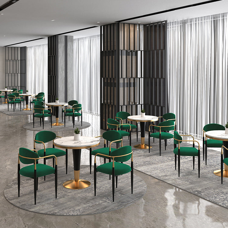 Glam Style Sintered Stone Dining Set 1/2/4/5 Pieces Dining Set for Dining Areas Clearhalo 'Dining Room Sets' 'Dining Tables & Seating' 'dining_room_set' 'furn' 'furn_dining_room_set' 'Furniture' 'furniture_dining_room_set' 'Kitchen & Dining Furniture' 4830572