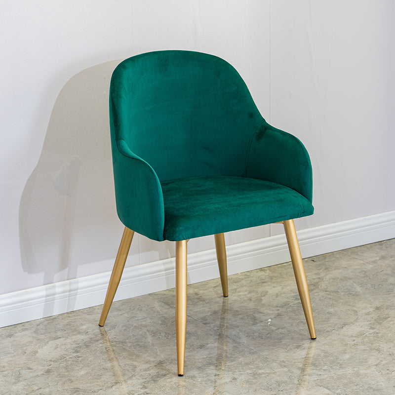 Glam Style Round Dining Room Table Set 1/3/4/5 Pieces Dining Set 1 Green Chair Clearhalo 'Dining Room Sets' 'Dining Tables & Seating' 'dining_room_set' 'furn' 'furn_dining_room_set' 'Furniture' 'furniture_dining_room_set' 'Kitchen & Dining Furniture' 4830583