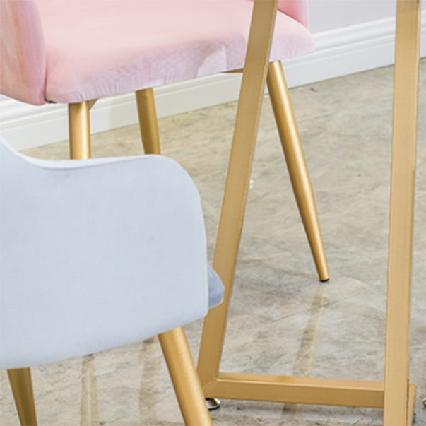 Glam Style Round Dining Room Table Set 1/3/4/5 Pieces Dining Set Clearhalo 'Dining Room Sets' 'Dining Tables & Seating' 'dining_room_set' 'furn' 'furn_dining_room_set' 'Furniture' 'furniture_dining_room_set' 'Kitchen & Dining Furniture' 4830588