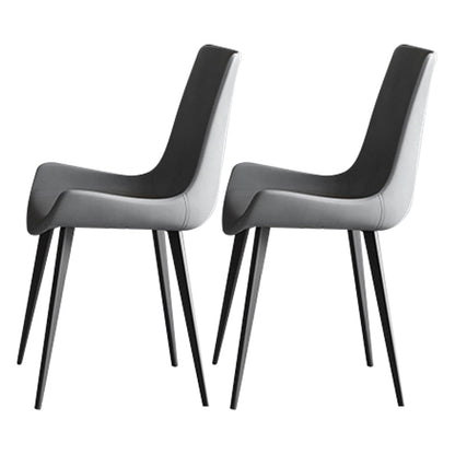 Modern Metal Dining Set 1/2/5/6/7 Pieces Rectangle Dining Table Set 2 Grey Chairs Clearhalo 'Dining Room Sets' 'Dining Tables & Seating' 'dining_room_set' 'furn' 'furn_dining_room_set' 'Furniture' 'furniture_dining_room_set' 'Kitchen & Dining Furniture' 4830596