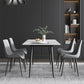 Modern Metal Dining Set 1/2/5/6/7 Pieces Rectangle Dining Table Set 5 Pieces: Table, 4 Chairs Clearhalo 'Dining Room Sets' 'Dining Tables & Seating' 'dining_room_set' 'furn' 'furn_dining_room_set' 'Furniture' 'furniture_dining_room_set' 'Kitchen & Dining Furniture' 4830598