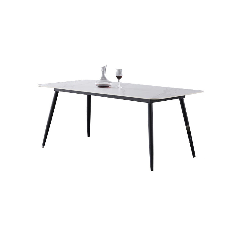 Modern Metal Dining Set 1/2/5/6/7 Pieces Rectangle Dining Table Set Clearhalo 'Dining Room Sets' 'Dining Tables & Seating' 'dining_room_set' 'furn' 'furn_dining_room_set' 'Furniture' 'furniture_dining_room_set' 'Kitchen & Dining Furniture' 4830601