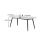 Modern Metal Dining Set 1/2/5/6/7 Pieces Rectangle Dining Table Set Clearhalo 'Dining Room Sets' 'Dining Tables & Seating' 'dining_room_set' 'furn' 'furn_dining_room_set' 'Furniture' 'furniture_dining_room_set' 'Kitchen & Dining Furniture' 4830607