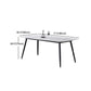 Modern Metal Dining Set 1/2/5/6/7 Pieces Rectangle Dining Table Set Clearhalo 'Dining Room Sets' 'Dining Tables & Seating' 'dining_room_set' 'furn' 'furn_dining_room_set' 'Furniture' 'furniture_dining_room_set' 'Kitchen & Dining Furniture' 4830609