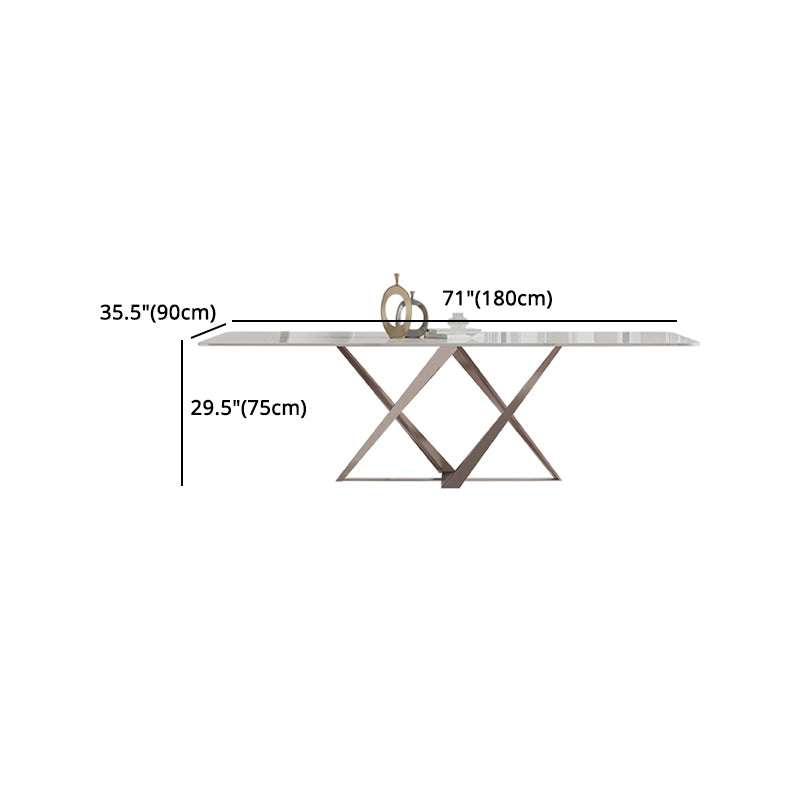 Nordic Sintered Stone Top Dining Set Rectangle 1/3/4/5/7 Pieces Dining Table with Chairs Clearhalo 'Dining Room Sets' 'Dining Tables & Seating' 'dining_room_set' 'furn' 'furn_dining_room_set' 'Furniture' 'furniture_dining_room_set' 'Kitchen & Dining Furniture' 4830661