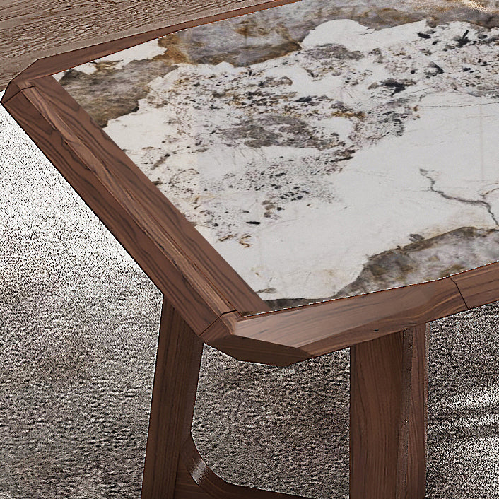 Designer Style Sintered Stone Dining Set Rectangle 1/4/5/7 Pieces Wooden Table with Chairs Clearhalo 'Dining Room Sets' 'Dining Tables & Seating' 'dining_room_set' 'furn' 'furn_dining_room_set' 'Furniture' 'furniture_dining_room_set' 'Kitchen & Dining Furniture' 4830671