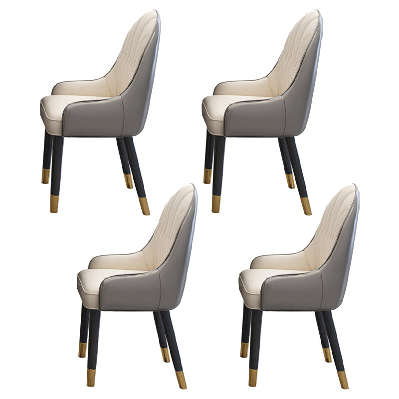 Luxury Sintered Stone Top Dining Set Rectangle 1/4/5/7 Pieces Kitchen Table with Chairs 4 White Chairs Clearhalo 'Dining Room Sets' 'Dining Tables & Seating' 'dining_room_set' 'Furniture' 'furniture_dining_room_set' 'Kitchen & Dining Furniture' 4830682