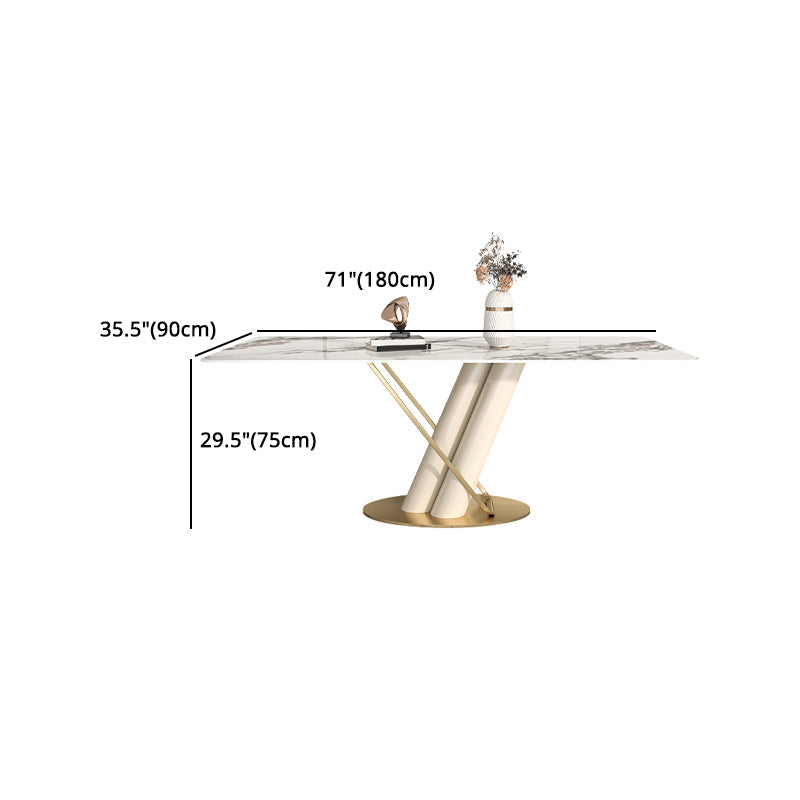 Luxury Sintered Stone Top Dining Set 1/2/5/6/7 Pieces Rectangle Kitchen Table with Chairs Clearhalo 'Dining Room Sets' 'Dining Tables & Seating' 'dining_room_set' 'furn' 'furn_dining_room_set' 'Furniture' 'furniture_dining_room_set' 'Kitchen & Dining Furniture' 4830712