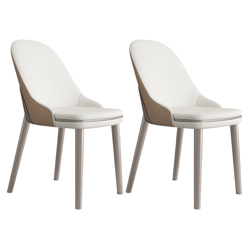 Luxury Sintered Stone Top Dining Set 1/2/5/6/7 Pieces Rectangle Dining Table with Chairs 2 White Chairs Clearhalo 'Dining Room Sets' 'Dining Tables & Seating' 'dining_room_set' 'furn' 'furn_dining_room_set' 'Furniture' 'furniture_dining_room_set' 'Kitchen & Dining Furniture' 4830715