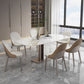 Luxury Sintered Stone Top Dining Set 1/2/5/6/7 Pieces Rectangle Dining Table with Chairs Clearhalo 'Dining Room Sets' 'Dining Tables & Seating' 'dining_room_set' 'furn' 'furn_dining_room_set' 'Furniture' 'furniture_dining_room_set' 'Kitchen & Dining Furniture' 4830726
