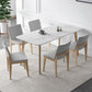 Modern Sintered Stone Top Dining Set Rectangle 1/2/5/6/7 Pieces Dining Table with Chairs 6 Pieces: Table, 5 Chairs Clearhalo 'Dining Room Sets' 'Dining Tables & Seating' 'dining_room_set' 'furn' 'furn_dining_room_set' 'Furniture' 'furniture_dining_room_set' 'Kitchen & Dining Furniture' 4830732