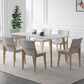 Modern Sintered Stone Top Dining Set Rectangle 1/2/5/6/7 Pieces Dining Table with Chairs 7 Pieces: Table, 6 Chairs Clearhalo 'Dining Room Sets' 'Dining Tables & Seating' 'dining_room_set' 'furn' 'furn_dining_room_set' 'Furniture' 'furniture_dining_room_set' 'Kitchen & Dining Furniture' 4830738