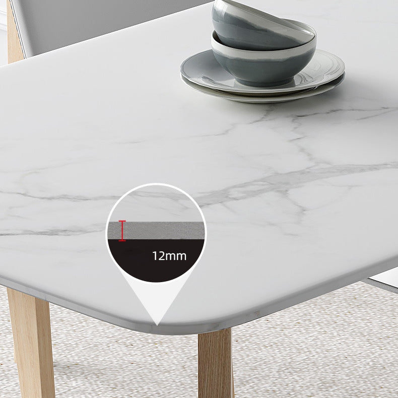 Modern Sintered Stone Top Dining Set Rectangle 1/2/5/6/7 Pieces Dining Table with Chairs Clearhalo 'Dining Room Sets' 'Dining Tables & Seating' 'dining_room_set' 'furn' 'furn_dining_room_set' 'Furniture' 'furniture_dining_room_set' 'Kitchen & Dining Furniture' 4830741