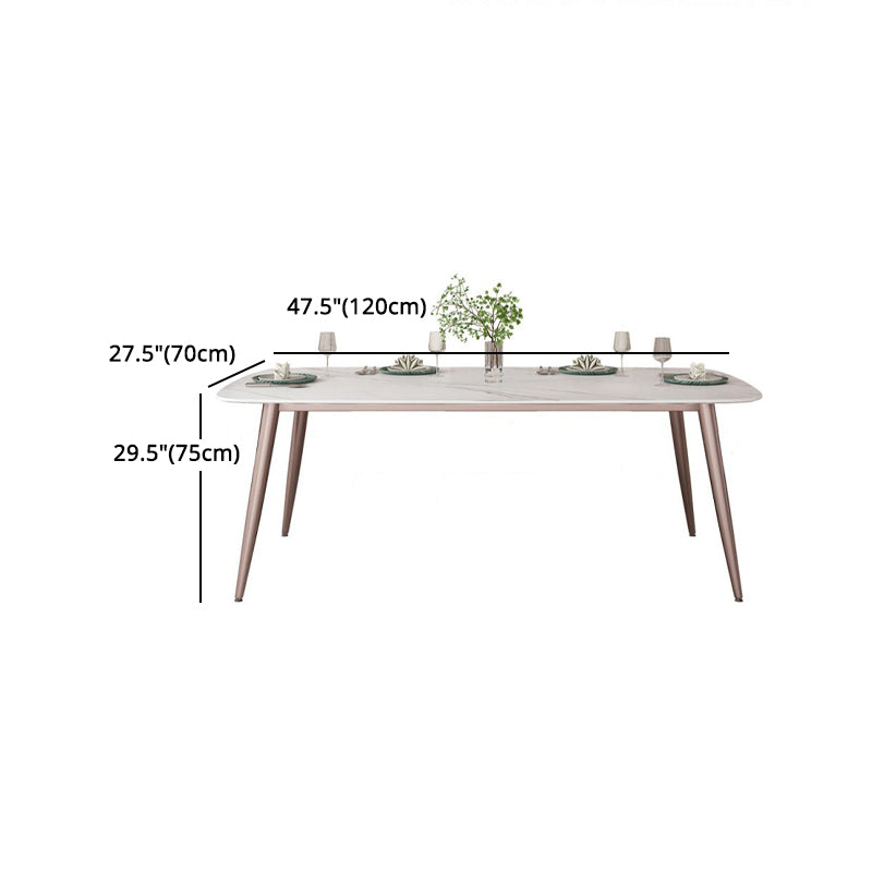 Nordic Glam Sintered Stone Dining Table Set 1/2/5/7 Pieces Dining Set for Kitchen Clearhalo 'Dining Room Sets' 'Dining Tables & Seating' 'dining_room_set' 'furn' 'furn_dining_room_set' 'Furniture' 'furniture_dining_room_set' 'Kitchen & Dining Furniture' 4830764