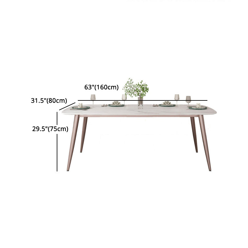 Nordic Glam Sintered Stone Dining Table Set 1/2/5/7 Pieces Dining Set for Kitchen Clearhalo 'Dining Room Sets' 'Dining Tables & Seating' 'dining_room_set' 'furn' 'furn_dining_room_set' 'Furniture' 'furniture_dining_room_set' 'Kitchen & Dining Furniture' 4830767