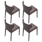 Contemporary Sintered Stone Dining Table Set 1/3/4/5/7 Pieces Dining Set for Home 4 Brown Chairs Clearhalo 'Dining Room Sets' 'Dining Tables & Seating' 'dining_room_set' 'furn' 'furn_dining_room_set' 'Furniture' 'furniture_dining_room_set' 'Kitchen & Dining Furniture' 4830786