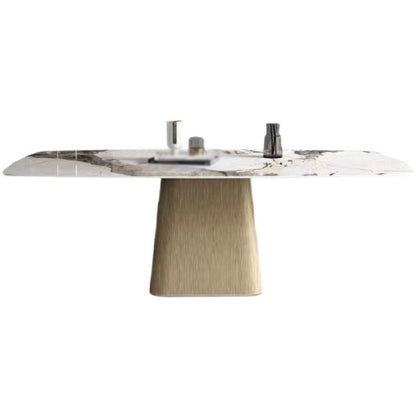 Contemporary Sintered Stone Dining Table Set 1/3/4/5/7 Pieces Dining Set for Home Clearhalo 'Dining Room Sets' 'Dining Tables & Seating' 'dining_room_set' 'furn' 'furn_dining_room_set' 'Furniture' 'furniture_dining_room_set' 'Kitchen & Dining Furniture' 4830790