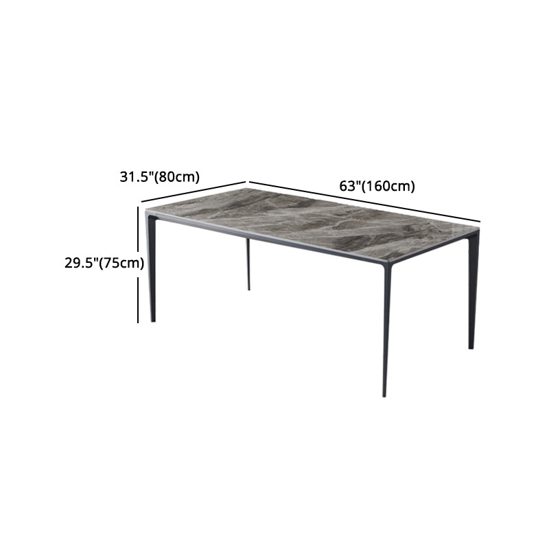 Contemporary Sintered Stone Dining Table Set 1/4/5/7 Pieces Dining Set for Home Clearhalo 'Dining Room Sets' 'Dining Tables & Seating' 'dining_room_set' 'furn' 'furn_dining_room_set' 'Furniture' 'furniture_dining_room_set' 'Kitchen & Dining Furniture' 4830815