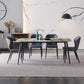 Modern Sintered Stone Dining Table Set 1/4/5/7 Pieces Dining Set for Home 5 Pieces: Table, 4 Blue Chairs Clearhalo 'Dining Room Sets' 'Dining Tables & Seating' 'dining_room_set' 'furn' 'furn_dining_room_set' 'Furniture' 'furniture_dining_room_set' 'Kitchen & Dining Furniture' 4830818