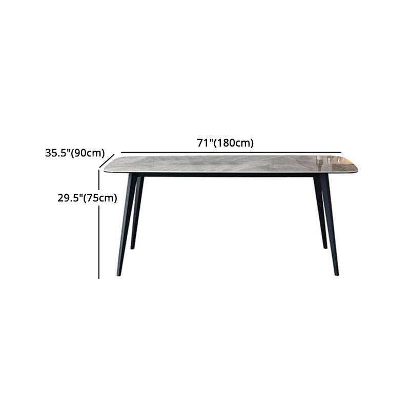 Modern Sintered Stone Dining Table Set 1/4/5/7 Pieces Dining Set for Home Clearhalo 'Dining Room Sets' 'Dining Tables & Seating' 'dining_room_set' 'furn' 'furn_dining_room_set' 'Furniture' 'furniture_dining_room_set' 'Kitchen & Dining Furniture' 4830834