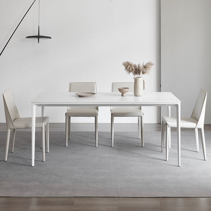 Modern Style Sintered Stone Dining Table Set 1/4/5/7 Pieces Dining Set for Home 5 Pieces: Table, 4 Chairs Clearhalo 'Dining Room Sets' 'Dining Tables & Seating' 'dining_room_set' 'furn' 'furn_dining_room_set' 'Furniture' 'furniture_dining_room_set' 'Kitchen & Dining Furniture' 4830842