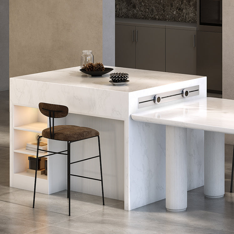 Modern Style Sintered Stone Dining Table Set 1/4/6 Pieces Dining Set for Home Clearhalo 'Dining Room Sets' 'Dining Tables & Seating' 'dining_room_set' 'furn' 'furn_dining_room_set' 'Furniture' 'furniture_dining_room_set' 'Kitchen & Dining Furniture' 4830864