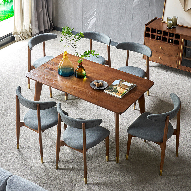 Traditional Luxury Rectangle Dining Site Table Solid Wood Dining Room Furniture Brown 47.2"L x 27.6"W x 29.5"H Without Chairs Clearhalo 'Dining Tables & Seating' 'Dining Tables' 'dining_table' 'furn' 'furn_dining_table' 'Furniture' 'furniture_dining_table' 'Kitchen & Dining Furniture' 'kitchen' 'kitchen_dining_table' 4830888