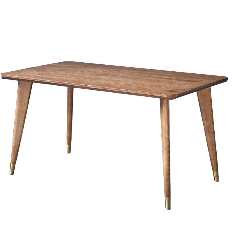 Traditional Luxury Rectangle Dining Site Table Solid Wood Dining Room Furniture Brown 63"L x 31.5"W x 29.5"H Without Chairs Clearhalo 'Dining Tables & Seating' 'Dining Tables' 'dining_table' 'furn' 'furn_dining_table' 'Furniture' 'furniture_dining_table' 'Kitchen & Dining Furniture' 'kitchen' 'kitchen_dining_table' 4830894