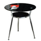 Metal Contemporary Round Dining Table Glass Top Table for Dining Room Black Without Chairs Clearhalo 'Dining Tables & Seating' 'Dining Tables' 'dining_table' 'furn' 'furn_dining_table' 'Furniture' 'furniture_dining_table' 'Kitchen & Dining Furniture' 'kitchen' 'kitchen_dining_table' 4830917
