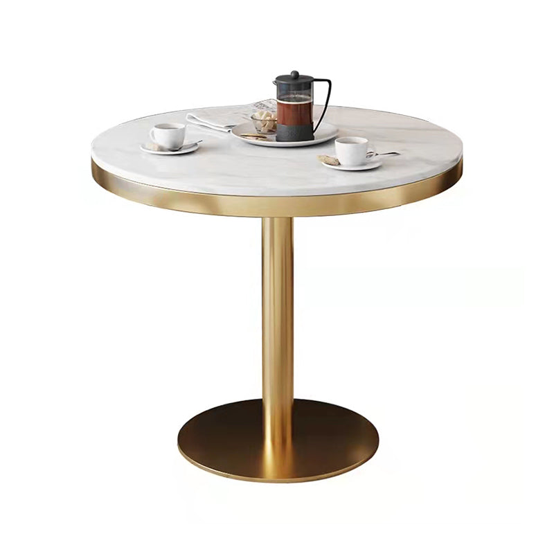 Sintered Stone Dining Table Traditional Luxury Dining Table with Gold Base White-Yellow Without Chairs Clearhalo 'Dining Tables & Seating' 'Dining Tables' 'dining_table' 'furn' 'furn_dining_table' 'Furniture' 'furniture_dining_table' 'Kitchen & Dining Furniture' 'kitchen' 'kitchen_dining_table' 4830945