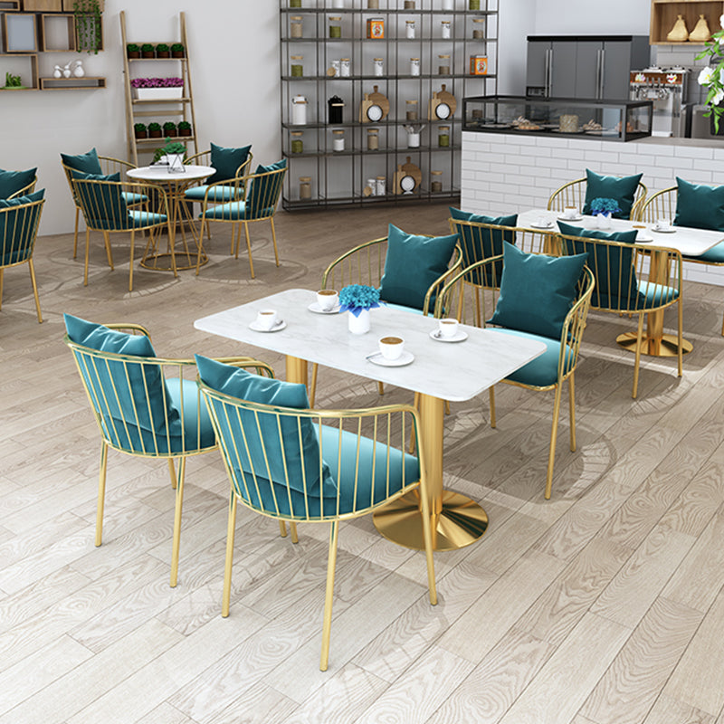 Sintered Stone Dining Table Traditional Luxury Dining Table with Gold Base Clearhalo 'Dining Tables & Seating' 'Dining Tables' 'dining_table' 'furn' 'furn_dining_table' 'Furniture' 'furniture_dining_table' 'Kitchen & Dining Furniture' 'kitchen' 'kitchen_dining_table' 4830951