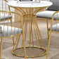 Sintered Stone Dining Table Traditional Luxury Dining Table with Gold Base Clearhalo 'Dining Tables & Seating' 'Dining Tables' 'dining_table' 'furn' 'furn_dining_table' 'Furniture' 'furniture_dining_table' 'Kitchen & Dining Furniture' 'kitchen' 'kitchen_dining_table' 4830961